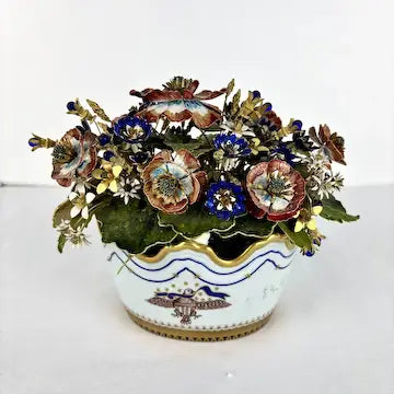Vintage Jane Hutcheson for Mottehede Alegre Viste Tole Flower Vase