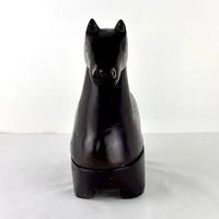 Vintage Japanese Carved Wood Horse Inkpot