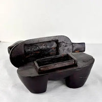 Vintage Japanese Carved Wood Horse Inkpot