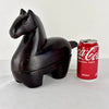 Vintage Japanese Carved Wood Horse Inkpot
