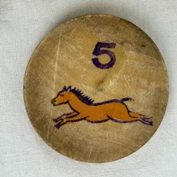 Vintage Japanese Horse Racing Game in Wood Apple