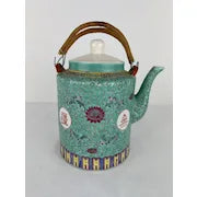 Vintage Jingdezhen Factory Famille Verte porcelain Teapot with Bowls