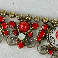 Vintage Juliana Moroccan Matrix Book Necklace