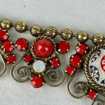 Vintage Juliana Moroccan Matrix Book Necklace