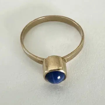 Vintage Lab Star Sapphire Ring Size 5