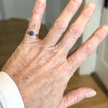 Vintage Lab Star Sapphire Ring Size 5