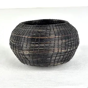 Vintage Leona Antone Romero Miniature Horsehair Basket