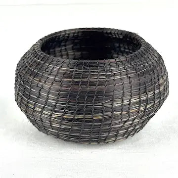 Vintage Leona Antone Romero Miniature Horsehair Basket