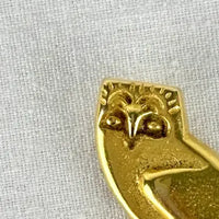 Vintage MMA 14K Gold Plated Horned Owl Pin
