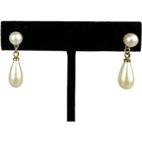 Vintage Majorca Pearl Drop Earrings with 14k Gold Posts