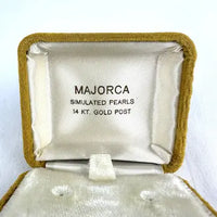 Vintage Majorca Pearl Drop Earrings with 14k Gold Posts