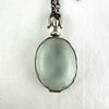 Vintage Mexican Sterling Silver Glass Locket Necklace