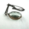 Vintage Mexican Sterling Silver Glass Locket Necklace