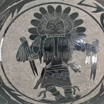 Vintage Native American Blackware Pottery by Norman Red Star Wi-Cahpe-Luza