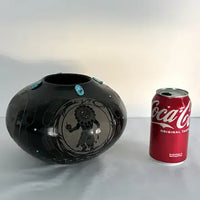 Vintage Native American Blackware Pottery by Norman Red Star Wi-Cahpe-Luza