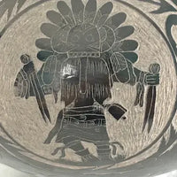 Vintage Native American Blackware Pottery by Norman Red Star Wi-Cahpe-Luza