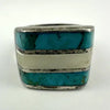 Vintage Native American Turquoise and Mother of Pearl Ring Size 9