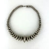 Vintage Navajo Silver Graduated Disc Necklace