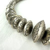 Vintage Navajo Silver Graduated Disc Necklace