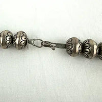 Vintage Navajo Silver Graduated Disc Necklace