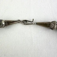 Vintage Navajo Silver Hogan Bead Necklace