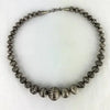 Vintage Navajo Silver Hogan Bead Necklace