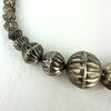 Vintage Navajo Silver Hogan Bead Necklace