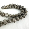Vintage Navajo Silver Hogan Bead Necklace