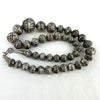 Vintage Navajo Silver Hogan Bead Necklace