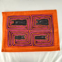 Vintage Pair of Kuna Tribe Mola Pillow Cases