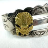 Vintage Peruvian 18k Gold and Silver Cuff Bracelet