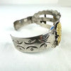 Vintage Peruvian 18k Gold and Silver Cuff Bracelet