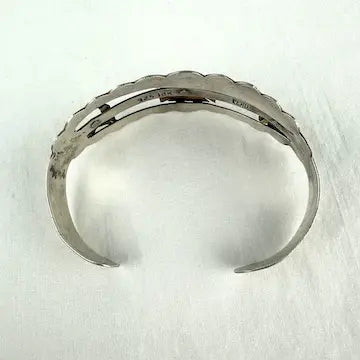 Vintage Peruvian 18k Gold and Silver Cuff Bracelet