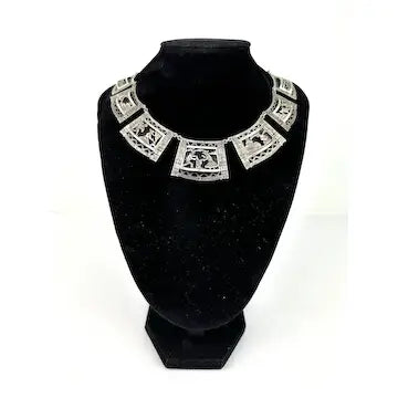 Vintage Peruvian Storyteller Necklace in Sterling Silver