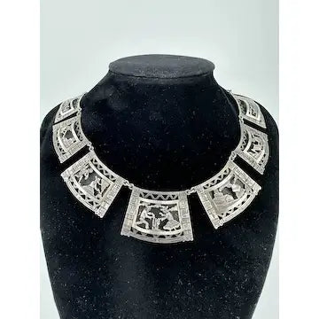 Vintage Peruvian Storyteller Necklace in Sterling Silver
