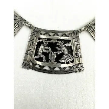 Vintage Peruvian Storyteller Necklace in Sterling Silver