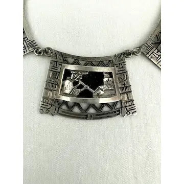 Vintage Peruvian Storyteller Necklace in Sterling Silver