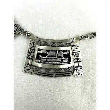 Vintage Peruvian Storyteller Necklace in Sterling Silver