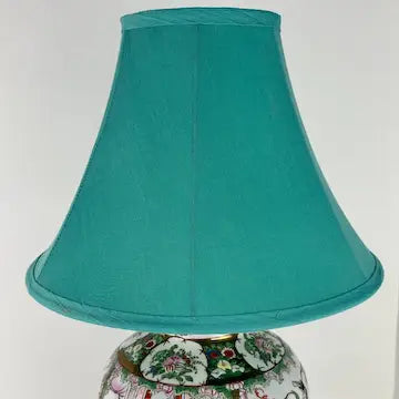 Vintage Porcelain Chinese Famille Rose Medallion Table Lamp