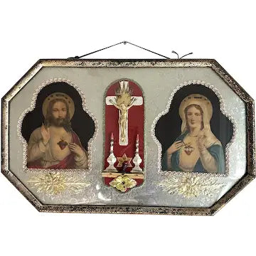 Vintage Religious Convex Bubble Wall Plaque
