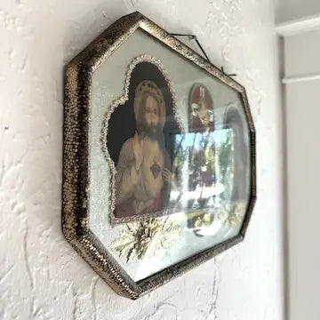 Vintage Religious Convex Bubble Wall Plaque