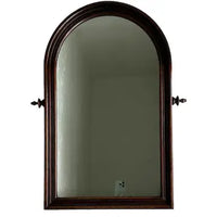 Vintage Round Top Wood Framed Mirror
