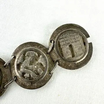 Vintage Silver Peruvian Storyteller Bracelet