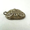 Vintage Silver Scarab Pendant with Heiroglyphs