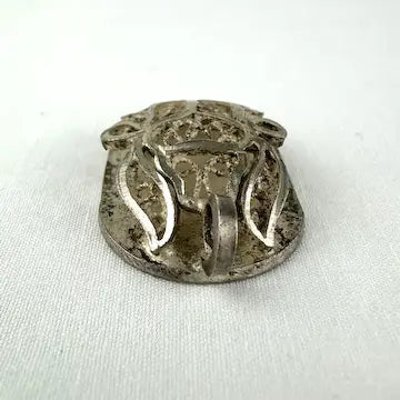 Vintage Silver Scarab Pendant with Heiroglyphs
