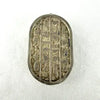 Vintage Silver Scarab Pendant with Heiroglyphs