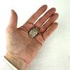 Vintage Silver Scarab Pendant with Heiroglyphs