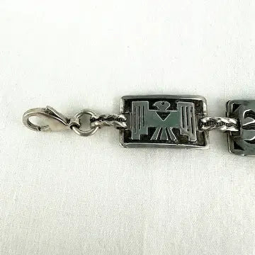 Vintage Silver Thunderbird Link Bracelet