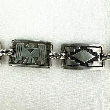 Vintage Silver Thunderbird Link Bracelet