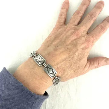 Vintage Silver Thunderbird Link Bracelet